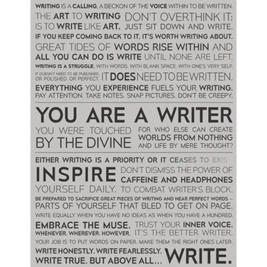 Writer Motivational Notebook - Writing Prompts To Cure Writer's Block - The Writing Manifesto Blank Journal: Writing Quotes to Inspire Writing & Poetr