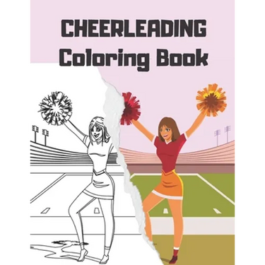 CHEERLEADING Coloring Book: cheerleader dancers gymnasts colouring for girls