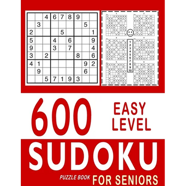 600 Easy Level Sudoku Puzzle Books for Seniors: With Solutions - Awesome Book for Sudoku Senior Fans - Large Print (8.5ラ11)