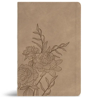 CSB Large Print Thinline Bible, Digital Study Edition, Earth Suedesoft Leathertouch