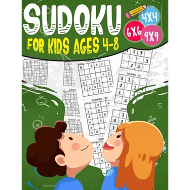 Sudoku for kids ages 4-8: 200 Sudoku Puzzles for Childen 4 to 12 with Solutions - Increase Memory and Logic