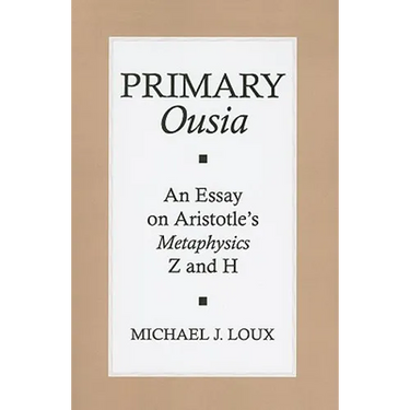 Primary "ousia": An Essay on Aristotle's Metaphysics Z and H