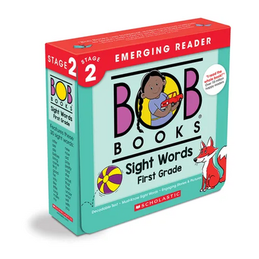 Bob Books - Sight Words First Grade Box Set of 10 Paperbacks Decodable Phonics Books, Ages 4 and Up, First Grade, Flashcards (Stage 2: Emerging Reader