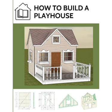 How to build a playhouse: Wooden outdoor playhouse for kids in metric system
