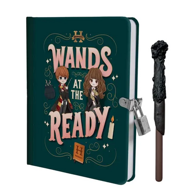 Harry Potter: Wands at the Ready Lock & Key Diary