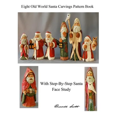 Eight Old World Santa Carvings Pattern Book