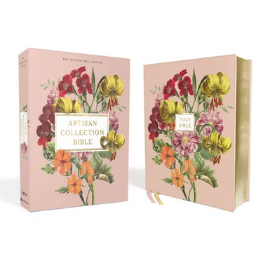 Niv, Artisan Collection Bible, Leathersoft, Blush Floral, Red Letter Edition, Comfort Print