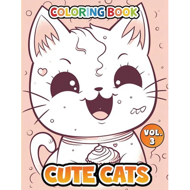 Cute Cats Coloring Book: Volume 3