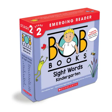 Bob Books - Sight Words Kindergarten Box Set of 10 Paperbacks Decodable Phonics Books, Ages 4 and Up, Kindergarten, Flashcards (Stage 2: Emerging Read