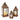Classic Brown Metal Lantern (Set of 3)