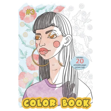 Color Book - portrait -cartoon style- 20 pages