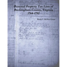 Personal Property Tax Lists of Buckingham County, Virginia 1764-1792