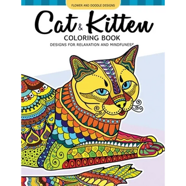 Cat and Kitten Coloring Book: A Pet coloring book for cat lover. An Adult coloring book