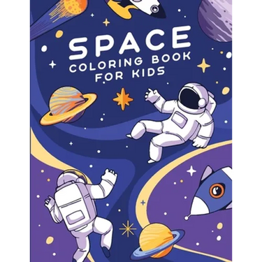 Space Coloring Book For Kids: Amazing Outer Space Coloring Book with Spaceships, Planets, Rockets, Galaxies and more. Featuring over 40 illustration