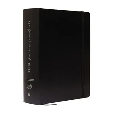 KJV, Journal the Word Bible, Large Print, Hardcover, Black, Red Letter Edition: Reflect, Journal, or Create Art Next to Your Favorite Verses