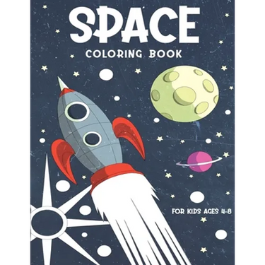 Space Coloring Book For Kids Ages 4-8: : 50 Unique Easy-to-Color Space Images. Color Space Ships, Rockets, Aliens, Astronauts, Planets.