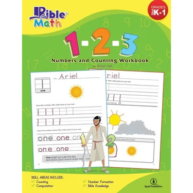 Bible Math: 1-2-3 Numbers and Counting Workbook