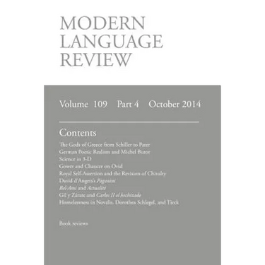 Modern Language Review (109: 4) October 2014