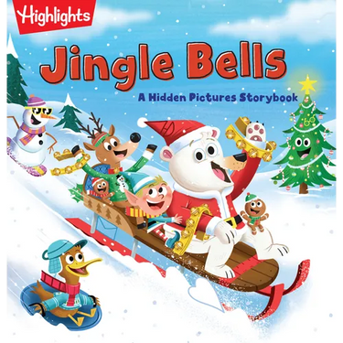 Jingle Bells: Fun Christmas Holiday Read Aloud Book with Hidden Object Puzzles and Jokes for Festive Family Storytime