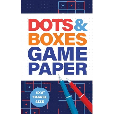 Dots & Boxes Game Paper 5x8" Travel Size: Scorecard and Game Rules Included