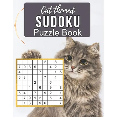Cat Themed Sudoku Puzzle Book: A Cute Sudoku Book with 100 Easy to Hard Puzzles in Large Print for Endless Cat Sudoku Game Fun Perfect Paperback Gift