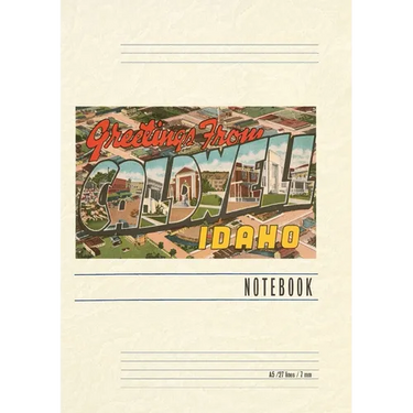 Vintage Lined Notebook Greetings from Caldwell