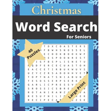 Christmas Word Search For Seniors: Puzzle Book For Adults - 40 Christmas and Winter Themed Puzzles -Large Print - 1000 Words- Challenging Brain Exerci