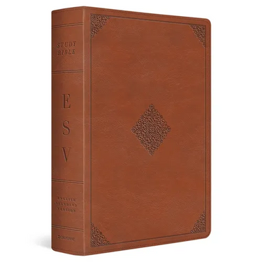 ESV Study Bible (Trutone, English Saddle, Ornament Design)