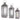 Traditional Grey Metal Lantern (Set of 3)