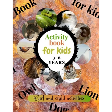 Activity book for kids 3-6 years (animal): Activity book and coloring for kids my spy, easter basket stuffers, for 3-6 years