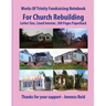 Works Of Trinity Fundraising Notebook For Church Rebuilding, Letter Size, Lined Interior, 200 Pages Paperback