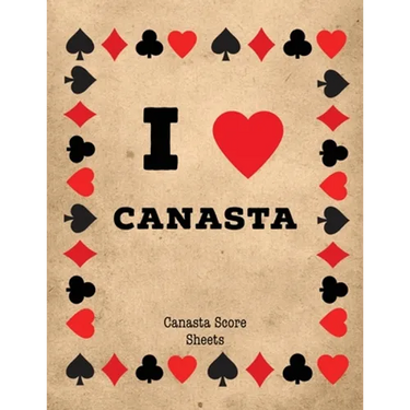 Canasta Score Sheets: Scorebook for Canasta Card Game, Games Scores Pages, 6 Players, Record Scoring Sheet Log Book