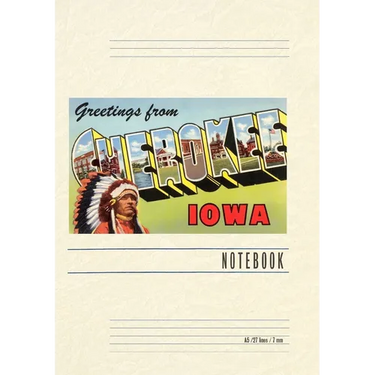 Vintage Lined Notebook Greetings from Cherokee