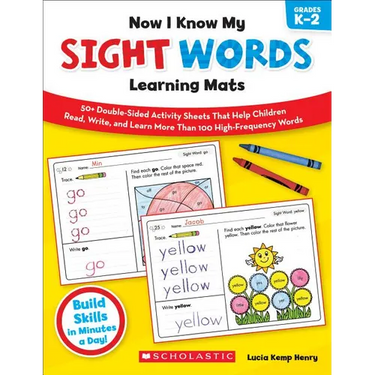 Now I Know My Sight Words Learning Mats