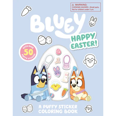 Bluey: Happy Easter! a Puffy Sticker Coloring Book: With Over 50 Puffy Stickers