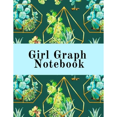 Girl Graph Notebook: Squared Coordinate Paper Composition Notepad - Quadrille Paper Book for Math, Graphs, Algebra, Physics & Science Lessons With Cut
