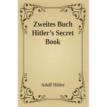 Zweites Buch (Secret Book): Adolf Hitler's Sequel to Mein Kamph