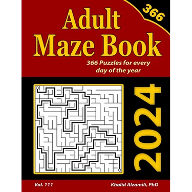 2024 Adult Maze Book: 366 Mazes for Every Day of the Year