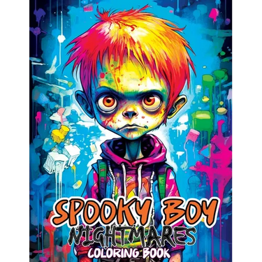 Nightmares Spooky Boys: A Coloring Book with Adventure Through Enigmatic Cities, Full of Darkness and Intrigue