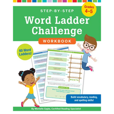 Step-By-Step Word Ladder Challenge Workbook (Grades 4-5)