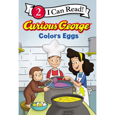Curious George Colors Eggs: An Easter and Springtime Book for Kids