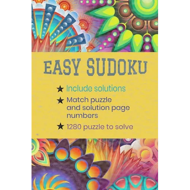 Easy Sudoku: Include Solution, Match Puzzle and Solution Pages Number: Brain Games for relax/include solution/1280 puzzles