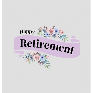 Happy Retirement Guest Book with lined pages (hardback)