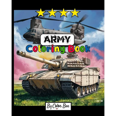 Army Coloring Book: Military Design Coloring Book For Kids 4-8, Tanks, Helicopters, Soldiers, Guns, Navy, Planes, Ships, Helicopters
