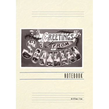 Vintage Lined Notebook Greetings from Scotland