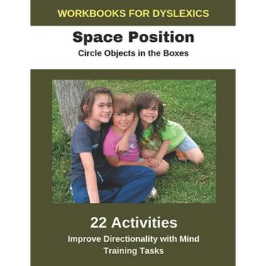 Workbooks for Dyslexics - Space Position - Circle Objects in the Boxes - Improve Directionality with Mind Training Tasks