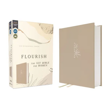 Flourish: The NIV Bible for Women, Cloth Over Board, Cream, Comfort Print