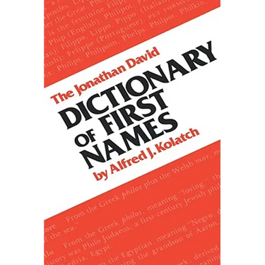 The Jonathan David Dictionary of First Names