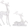 Modern Clear Acrylic Holiday Deer Figurine (Set of 2)