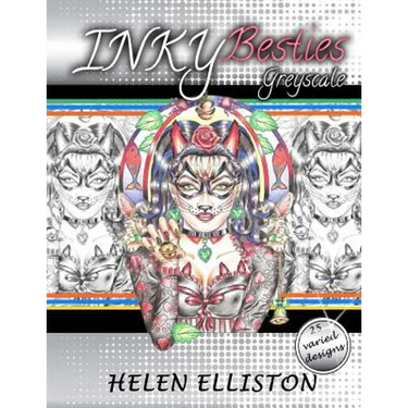 Inky Besties Greyscale: Grayscale coloring book